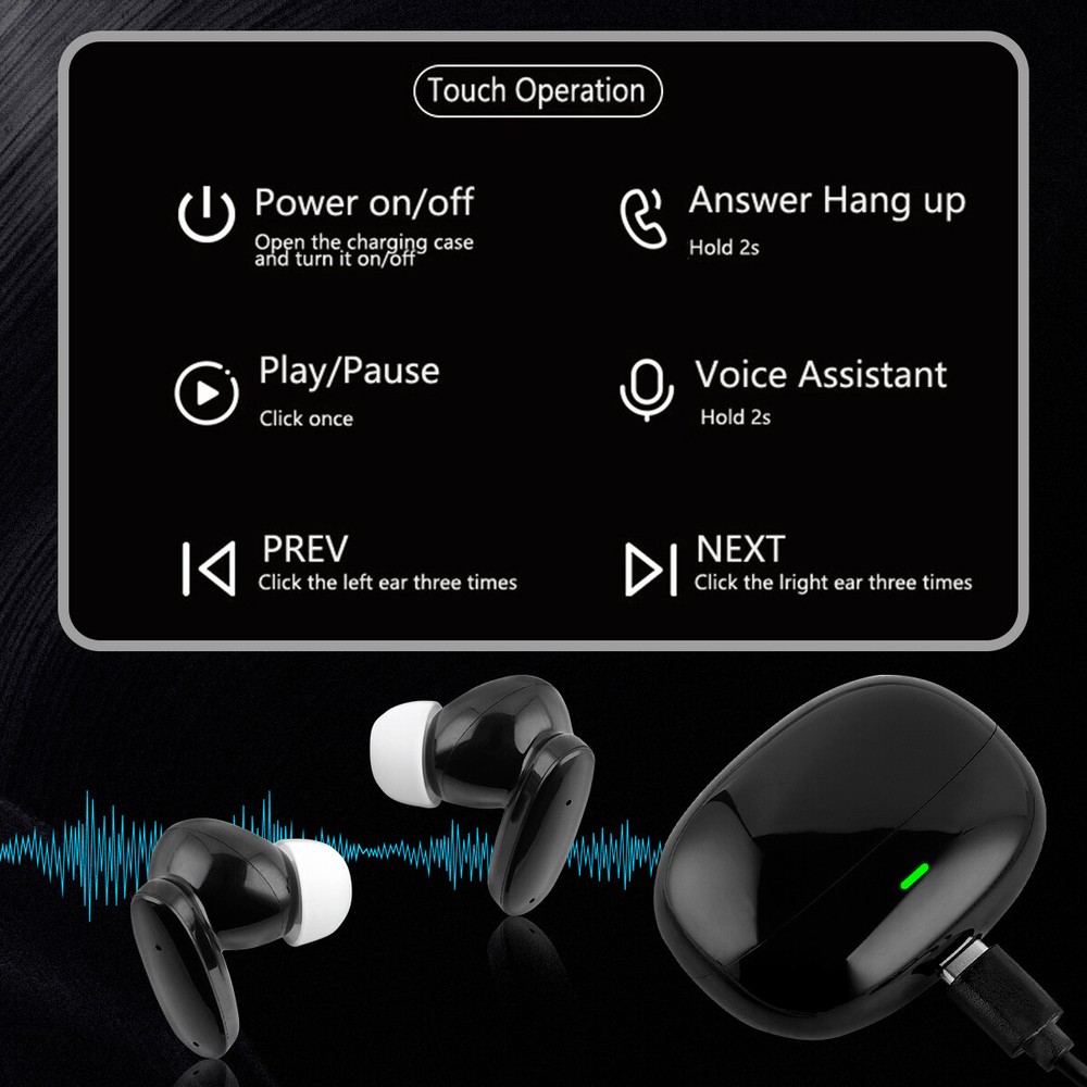 Wireless Bluetooth Translator Earbuds Real-Time Translator Device 144+ Languages