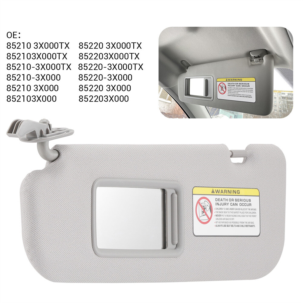 For 2011 2012-2015 Hyundai Elantra Gray Car Sun Visor Right + Left Side Pair US