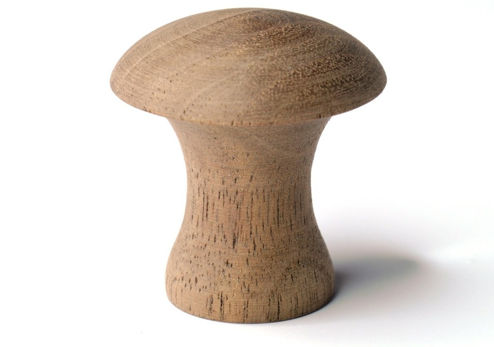 Qty 12 - Walnut Shaker Style Knobs for Cabinet Doors and Drawers