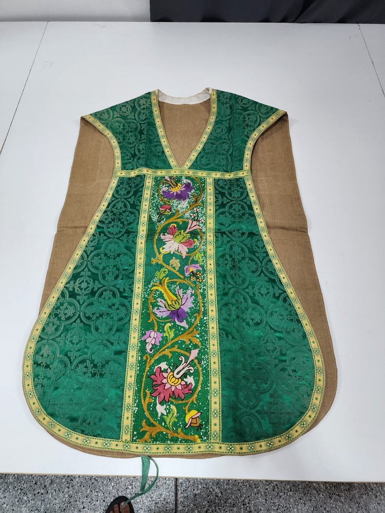 Antique Hand Embroidered Chasuble