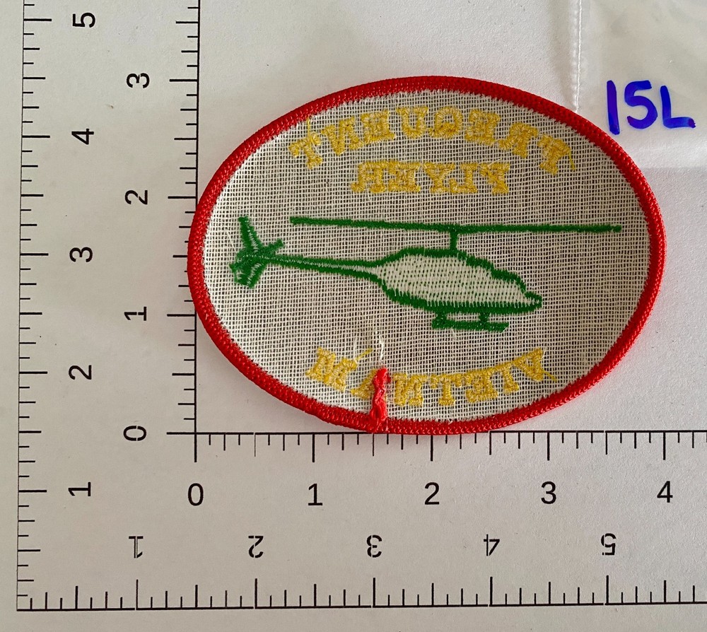 Frequent Flyer Vietnam Patch Helicopter Embroidered