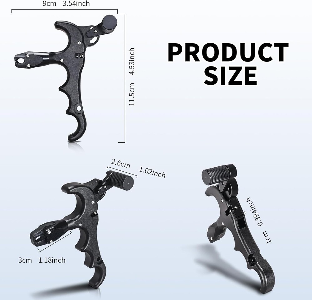 Archery Release Aid Adjustable Trigger 360° Rotating Aluminum Alloy Bow Release