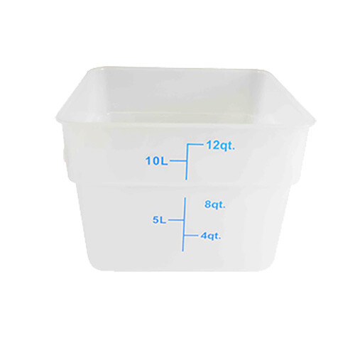 Thunder Group PLSFT012TL 12 Quart Square Food Storage Container - Translucent
