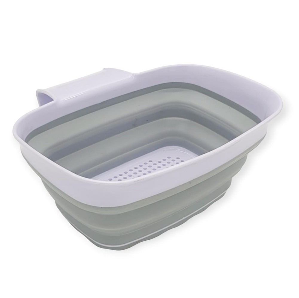 Compact Collapsible Colander Strainer, 2 Quart Capacity, Quick-Draining with ...