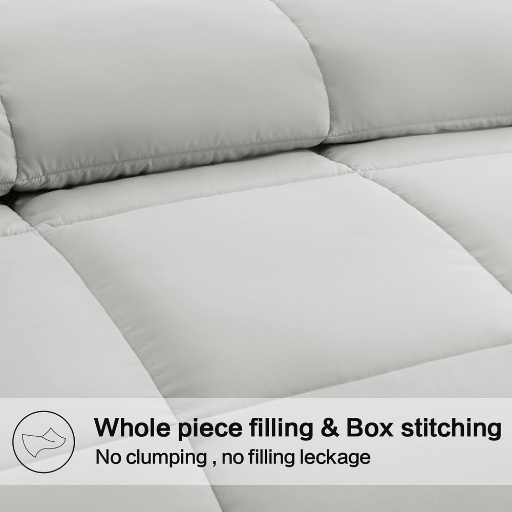 Queen Size down Alternative Comforter - Quilted Duvet Insert for All Seasons, So
