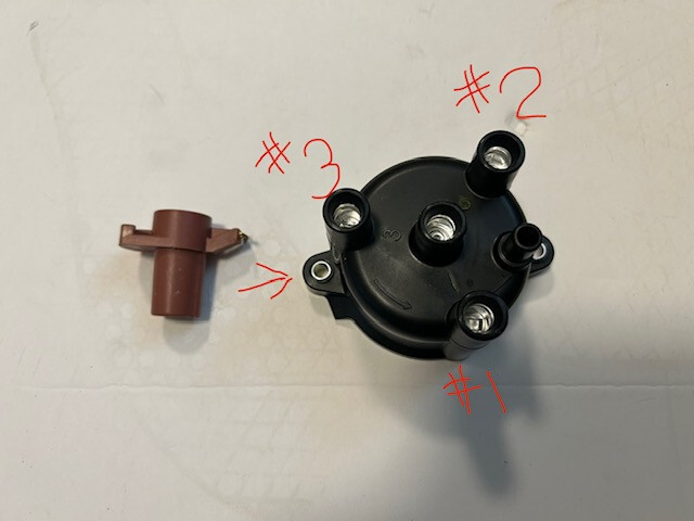 Daihatsu Hijet Distributor Cap and Rotor S80LP AND S81LP BLACK CAP