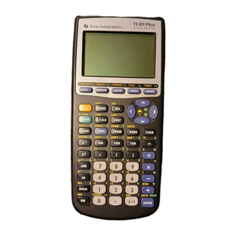 Texas Instruments TI-83 Plus Silver Edition Graphing Calculator TESTED WORKS