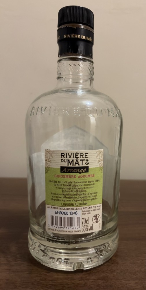 Riviere Du Mat Arrange Gingembre Agrumes Rum Empty Bottle