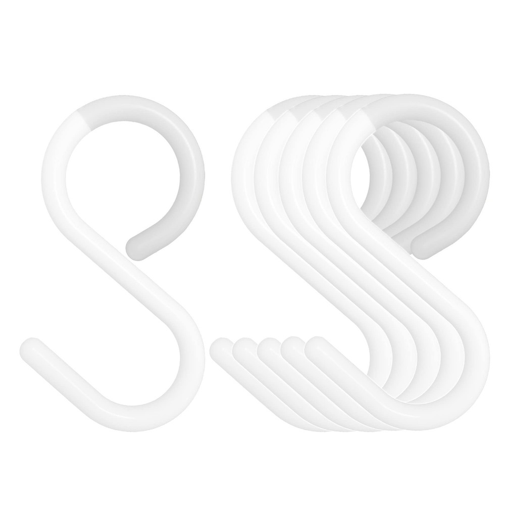 Mt.Jun 6-Pack Secure & Quiet Plastic S Large (3.5inch), White - 6 Count