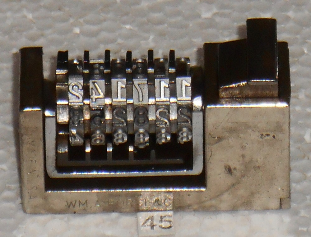 WMA Letterpress Numbering machine | 45