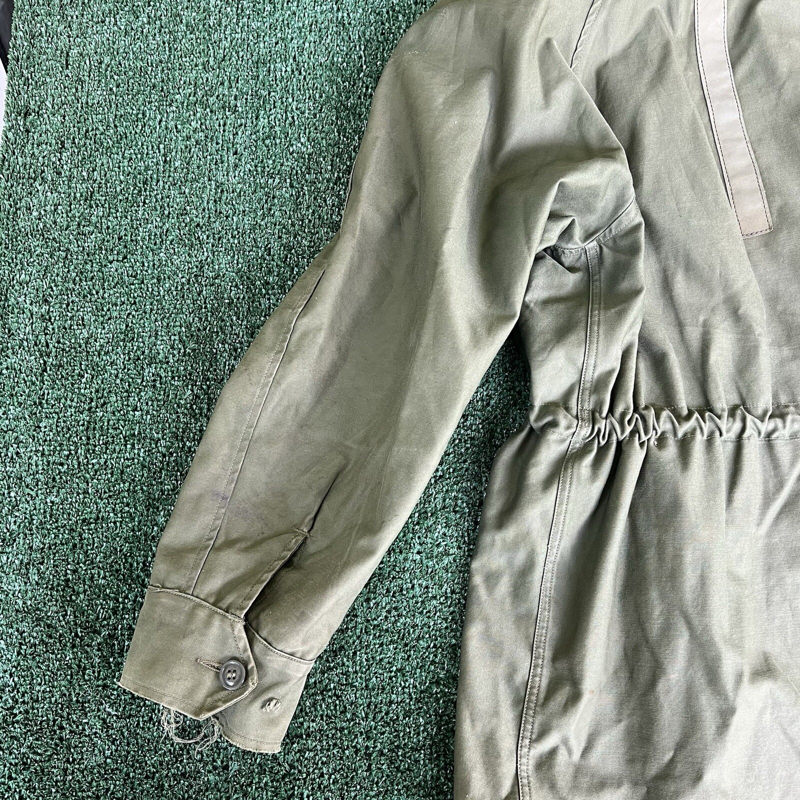 Vintage 50s 60s Korea Vietnam War OG 107 Sateen Jacket Medium Regular Reflective