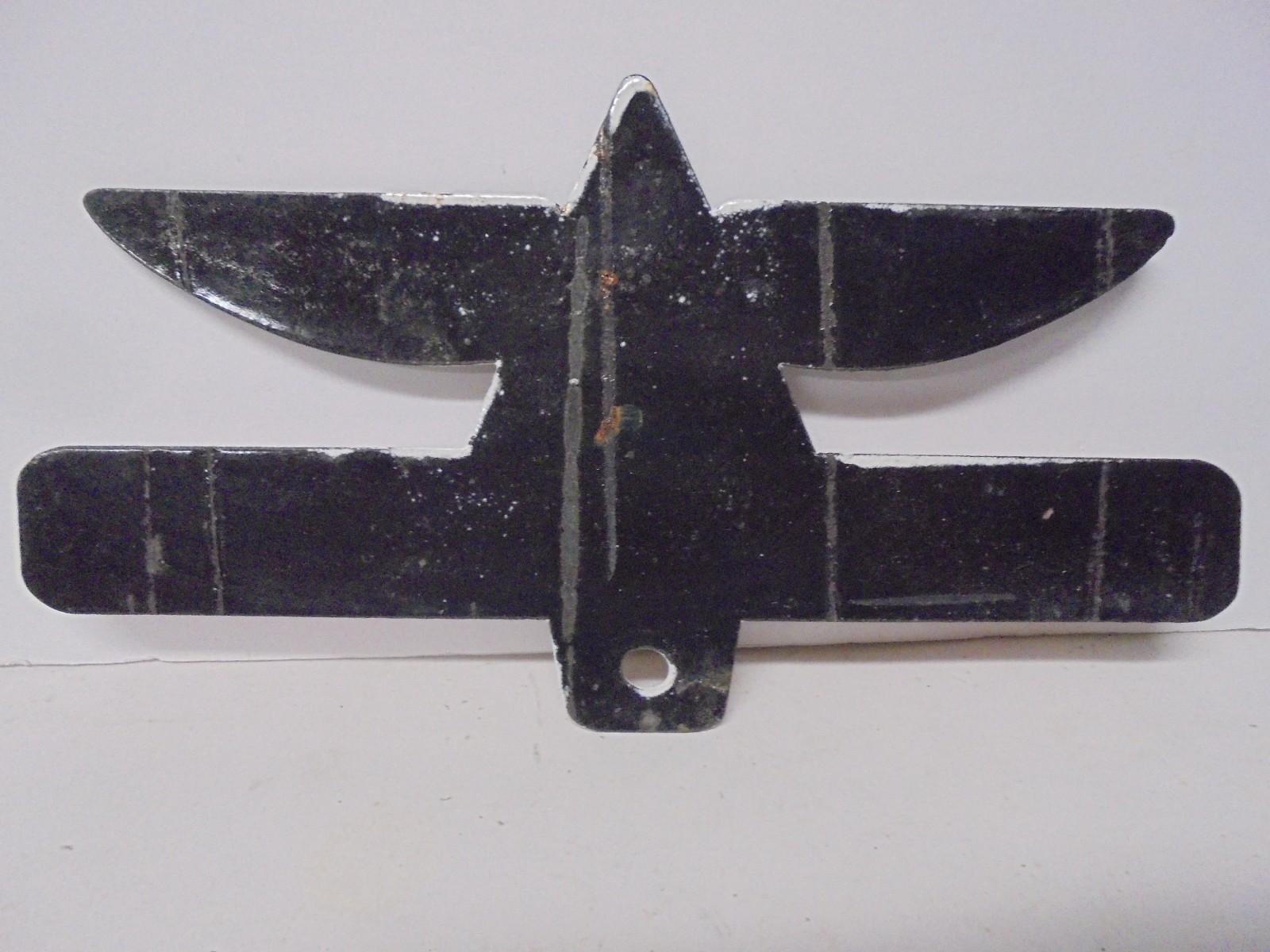 Vintage Flying A Giant Power Gasoline Plate Topper Porcelain Sign Gas Service