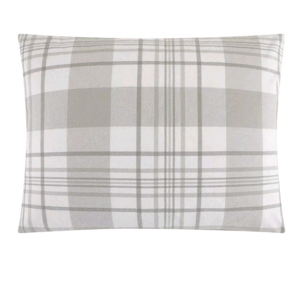 Dearfoams Super Soft 3-Piece Grey Plaid 100% Polyester Fill Comforter Set,...