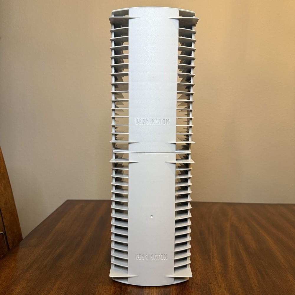 Set Of 2 Kensington QuickTrieve Stackable Modular CD Storage Tower 16 Disk Gray