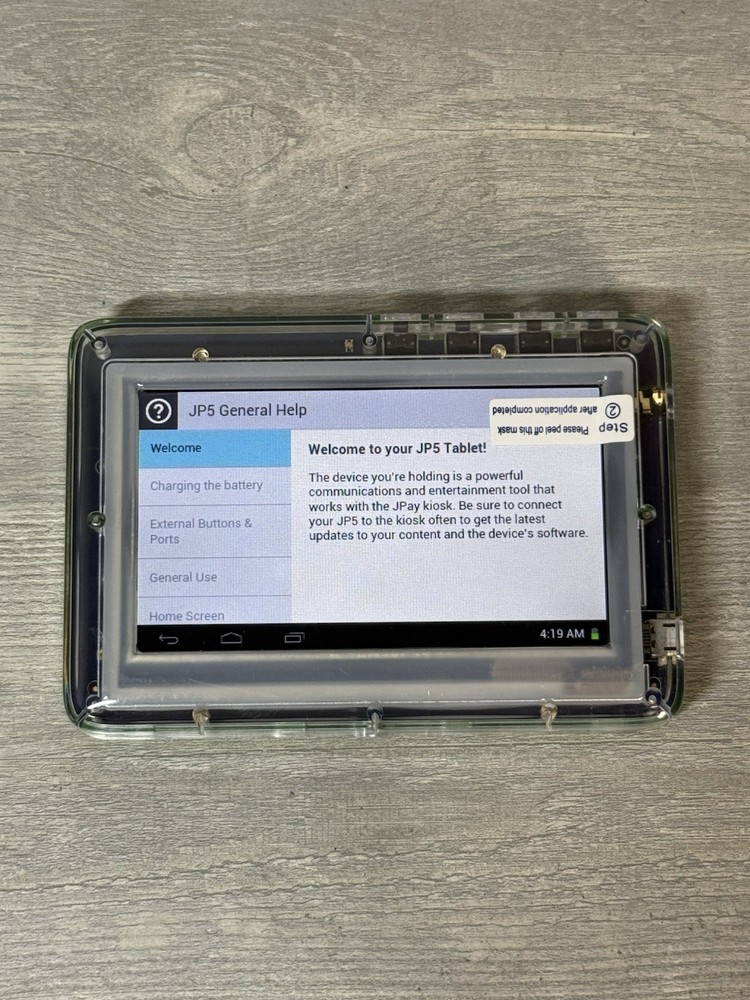 JPay JP5 Mini See Through Jail Prison Tablet