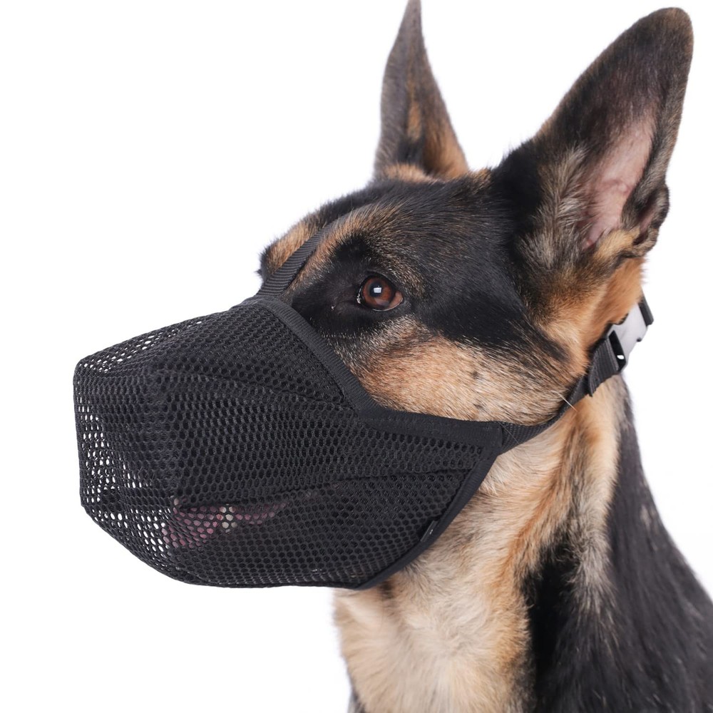 Dog Muzzle, Patented Soft Mesh Muzzle for Small Medium Large Dogs for Scaveng...