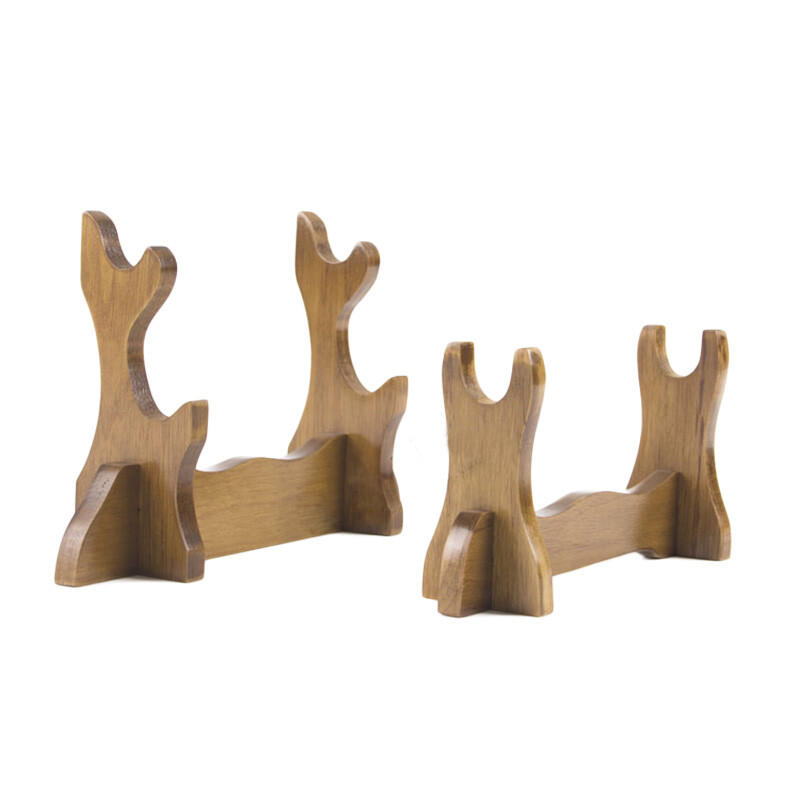 Wood Samurai Sword Katana Holder Stand Bracket Tiny Display Rack Stands