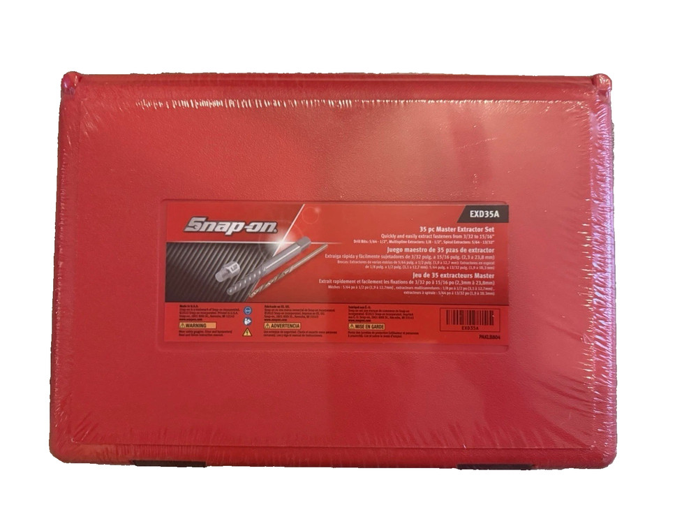 NEW Snap-on™ EXD35A Multi-Spline Spiral Flute Extractor SET Left Hand Drill Bits