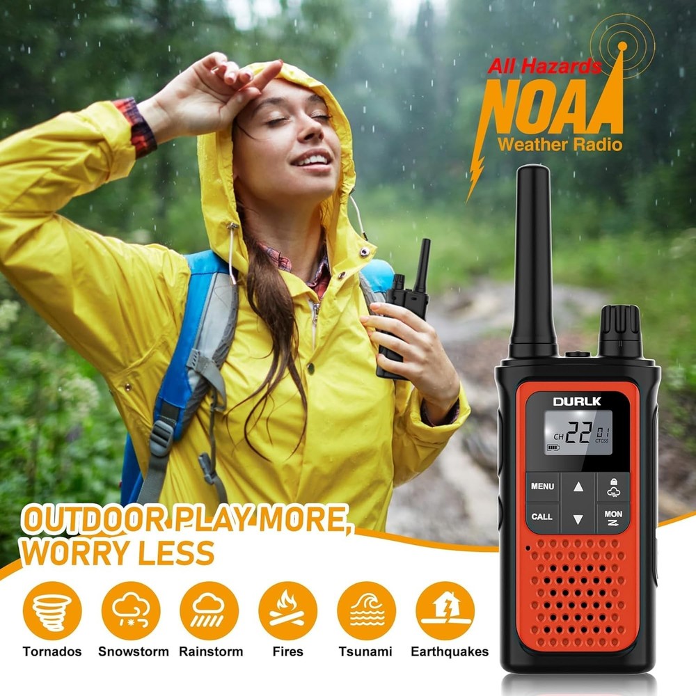 Walkie Talkies for Adults Long Range 2 Pack, 2 PACK, Orange & Blue