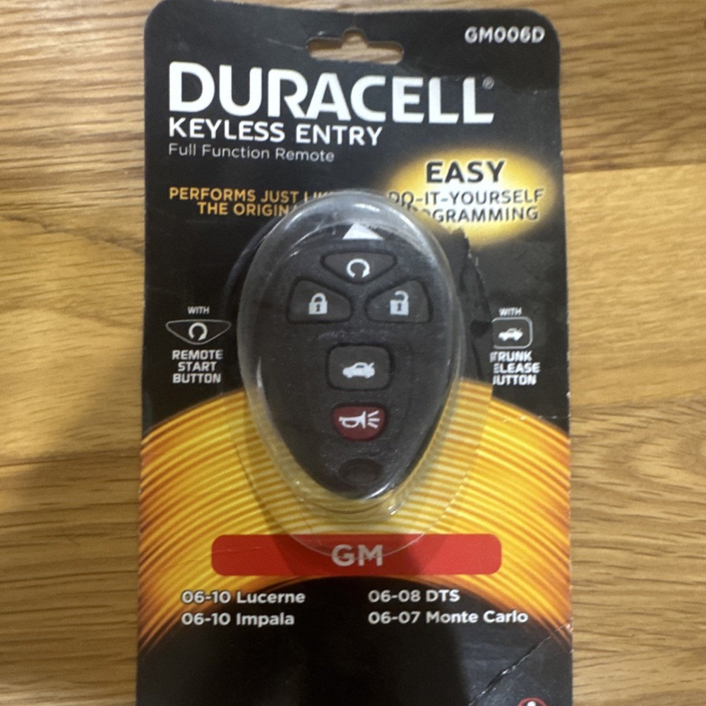 Duracell Full function remote GM 006d Do-It-Yourself Programming