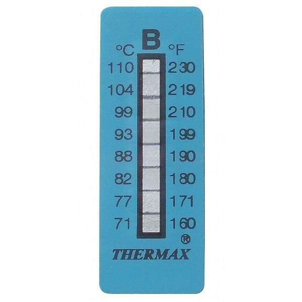 Thermax 80609 Temp Indicator, Strip, Blue, 10Pk