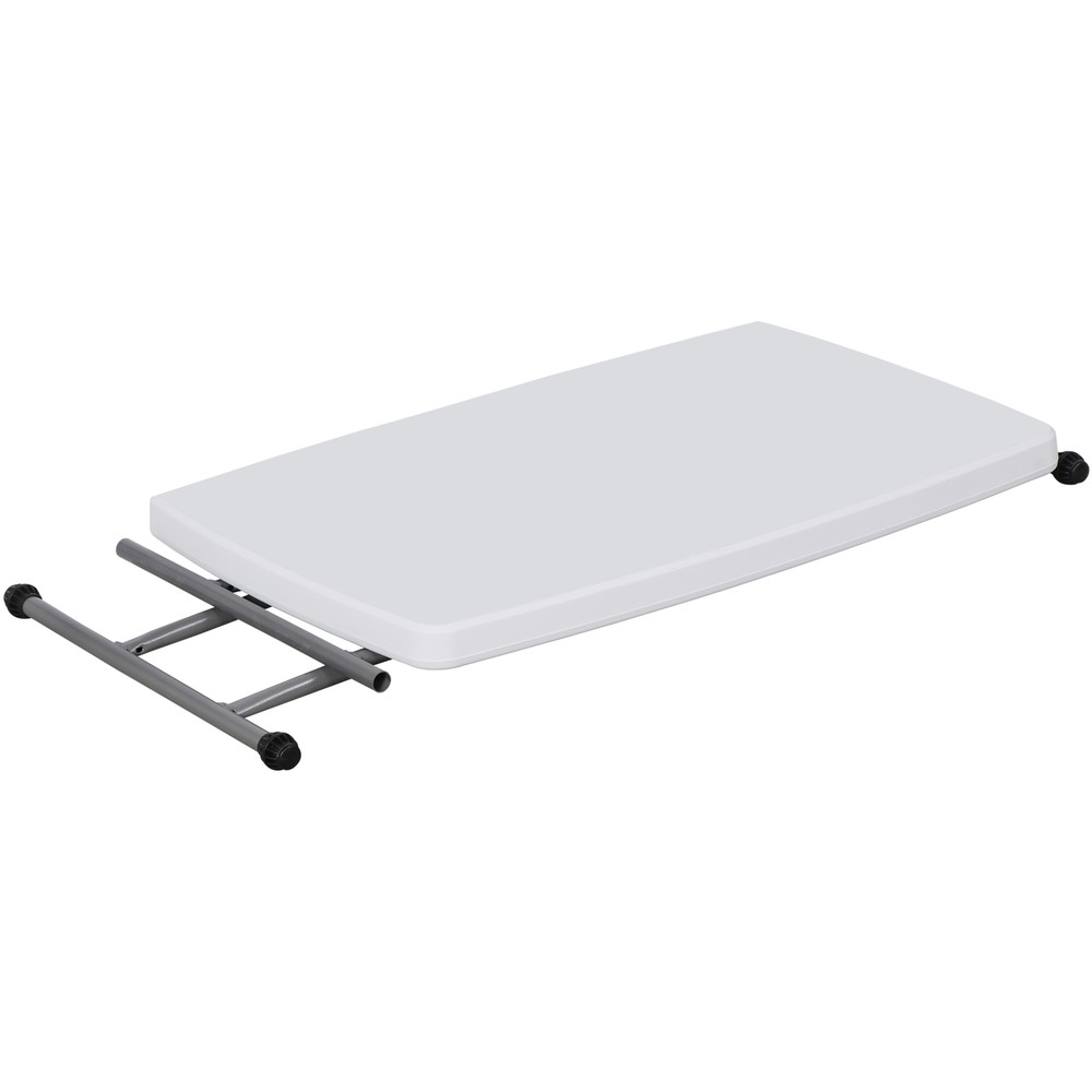 30" Adjustable Folding Laptop Table TV Tray White Table Writing Table Card Table