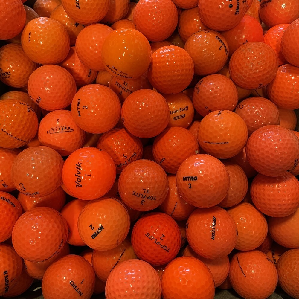 Assorted Brands Orange Mix AAA 48 Used Golf Balls 3A