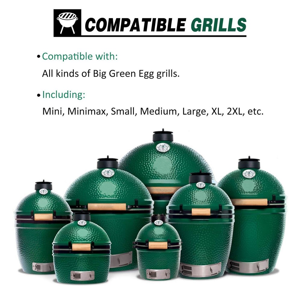 3.3” Large Thermometer Replacement for Big Green Egg Grill, Accurate Temp