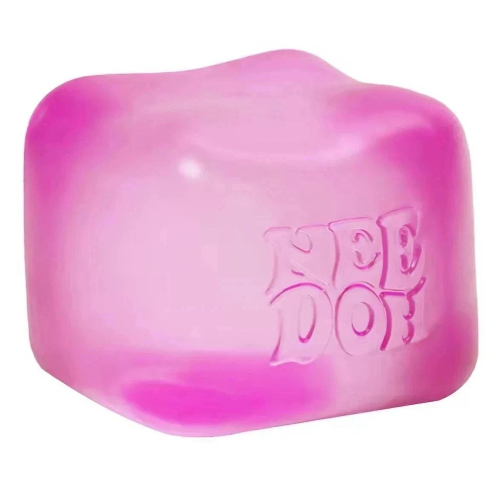 Nee Doh Nice Cubes Ice Cube Toy Fidget Super Solid Squish Blue/pink/purple