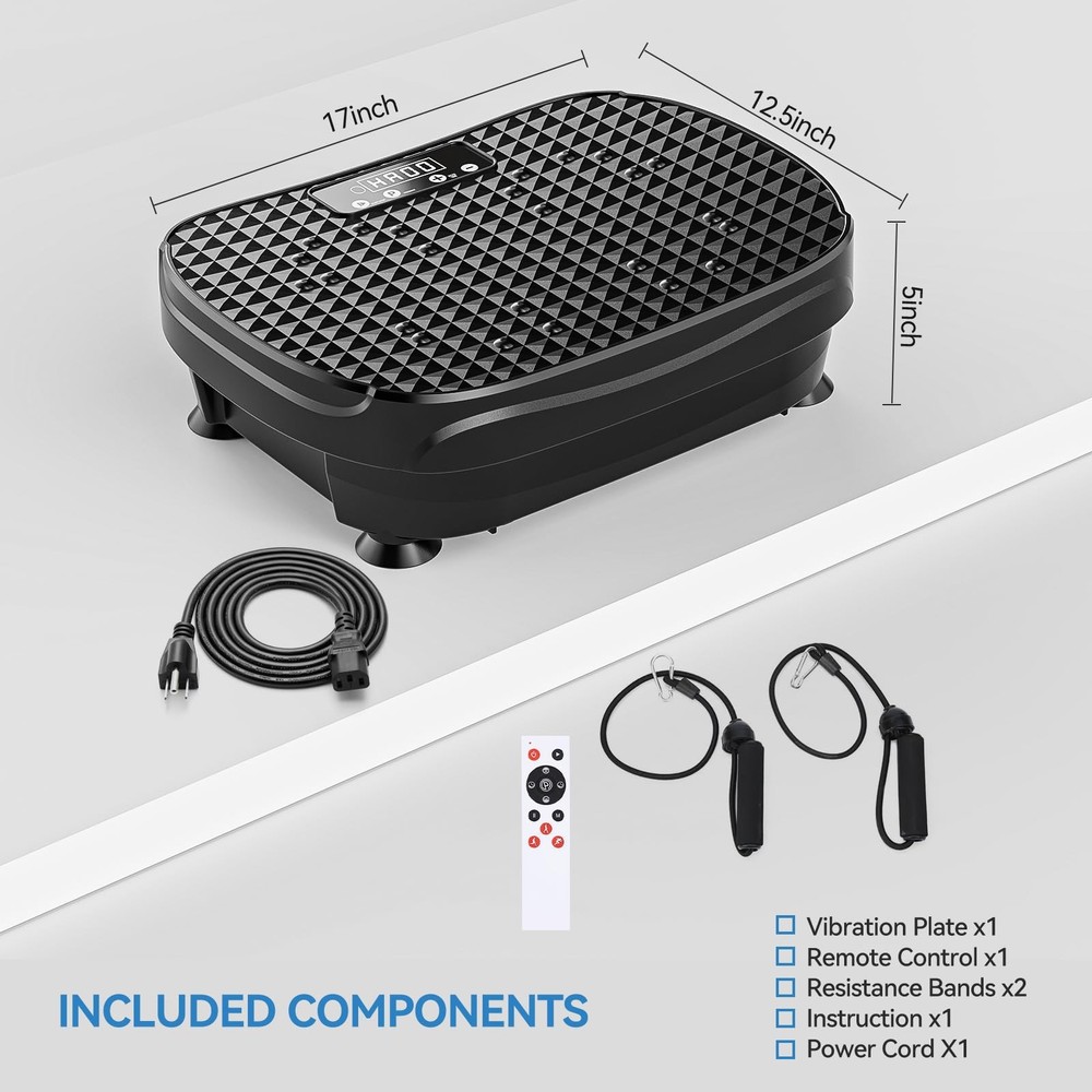 Vibration Plate Exercise Machine with 200 Adjustable speeds and 8 Scientific ...