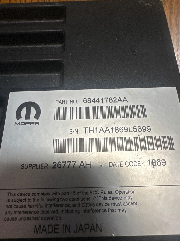 2020 Chrysler Pacifica Limited amplifier