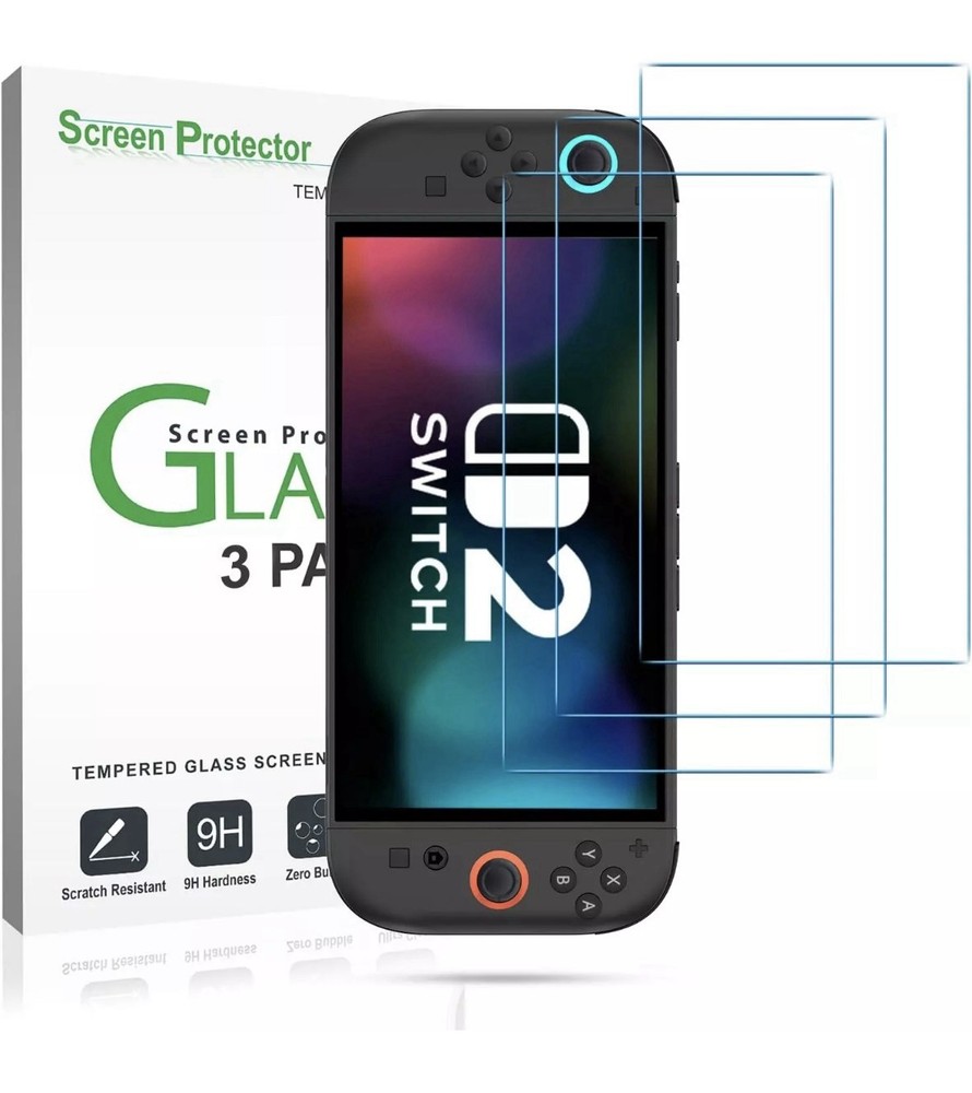 Nintendo Switch 2 Tempered Glass Screen Protector - 3 PACK - Free Postage