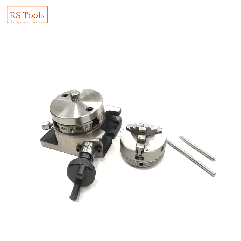 3" 75 mm Rotary Table Horizontal & Vertical + 65 mm 3 jaw self centering chuck