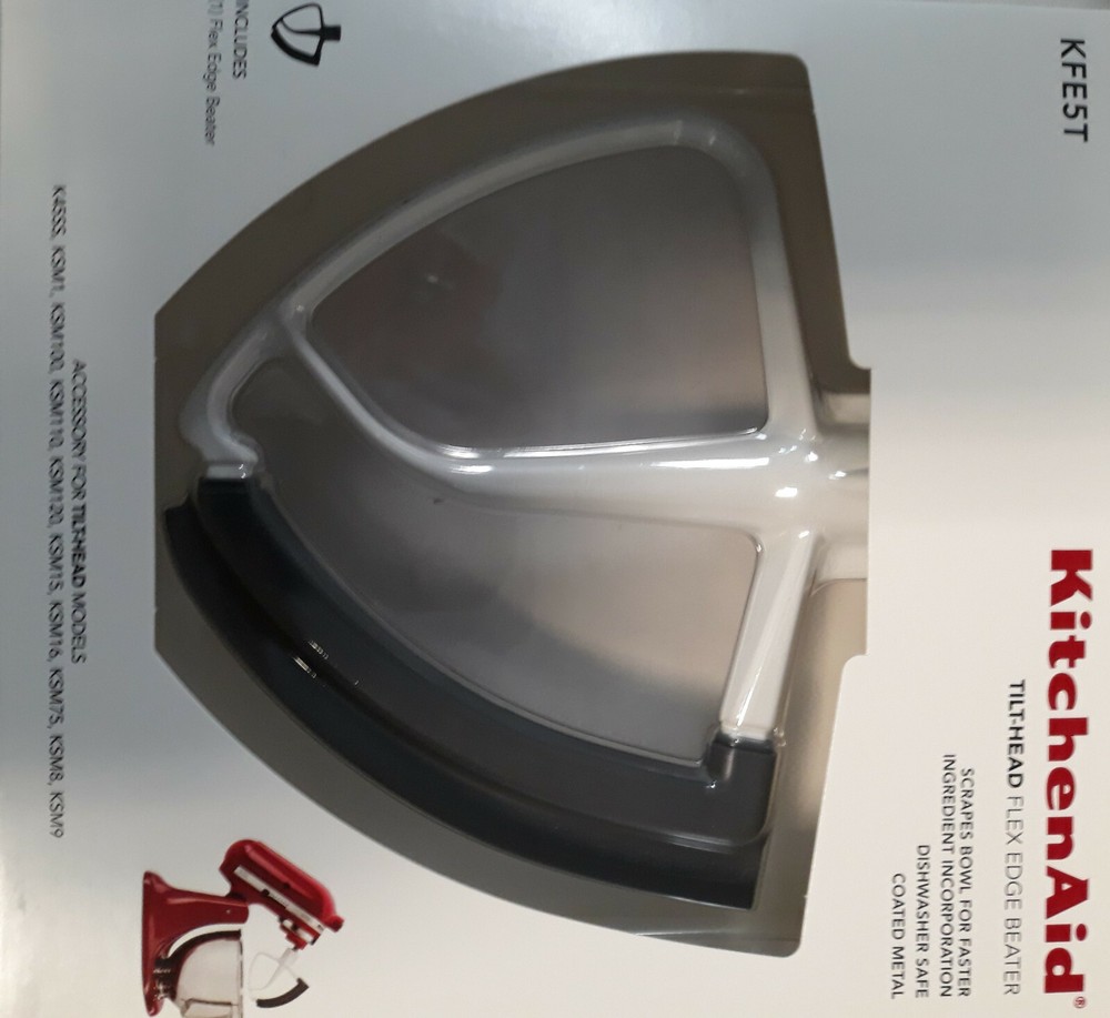 KitchenAid Tilt Head Flex Edge Beater, 4.5/5 Quart, White - Original Accessory