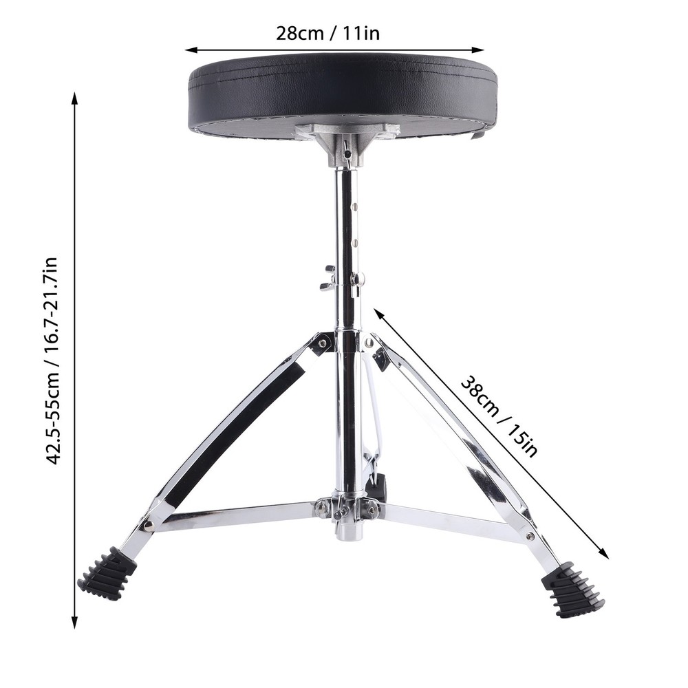 Portable Foldable Drum Stool Adjustable Height Padded Drum Throne For Adults Kid