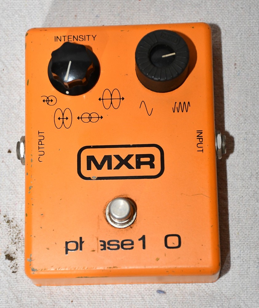 Vintage MXR Phase 100 Stompbox Effect Pedal Phaser Block Logo