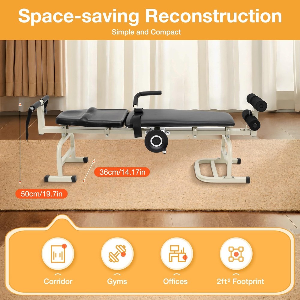 Lumbar Stretch Table Tool Traction Device Traction Table Inline Back Stretch ...