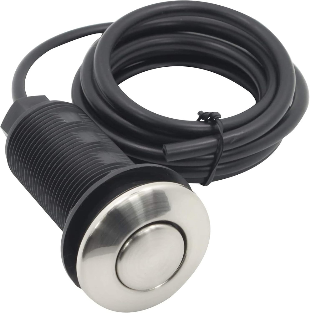 Air Activated Switch Button, Sink Top Stainless Steel Brushed Push Airbutton for