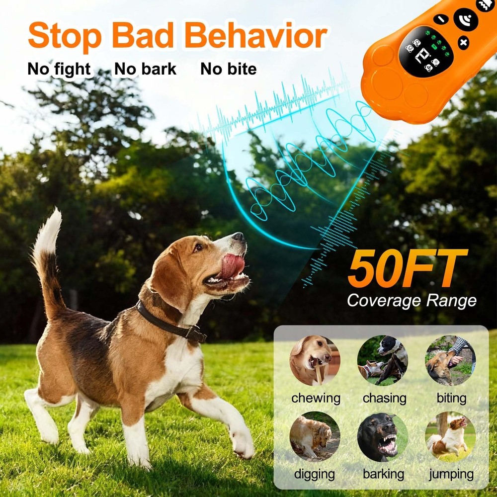 Dog Bark Deterrent Device, 3X Anti Barking Device for Dogs,Variable Frequency...