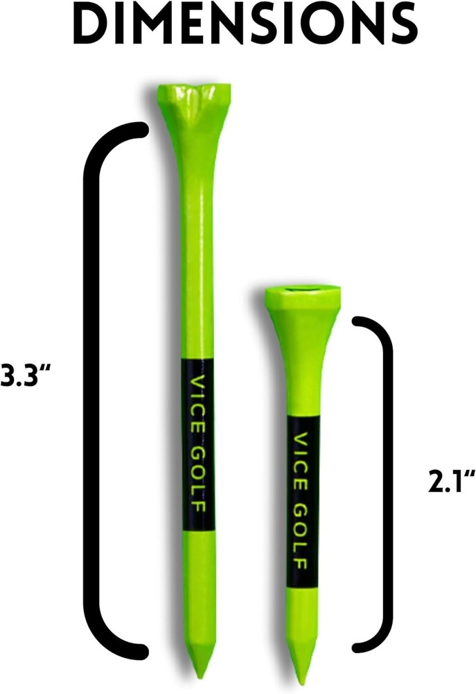 Tees 60 Driver Tees & 15 Short Tees