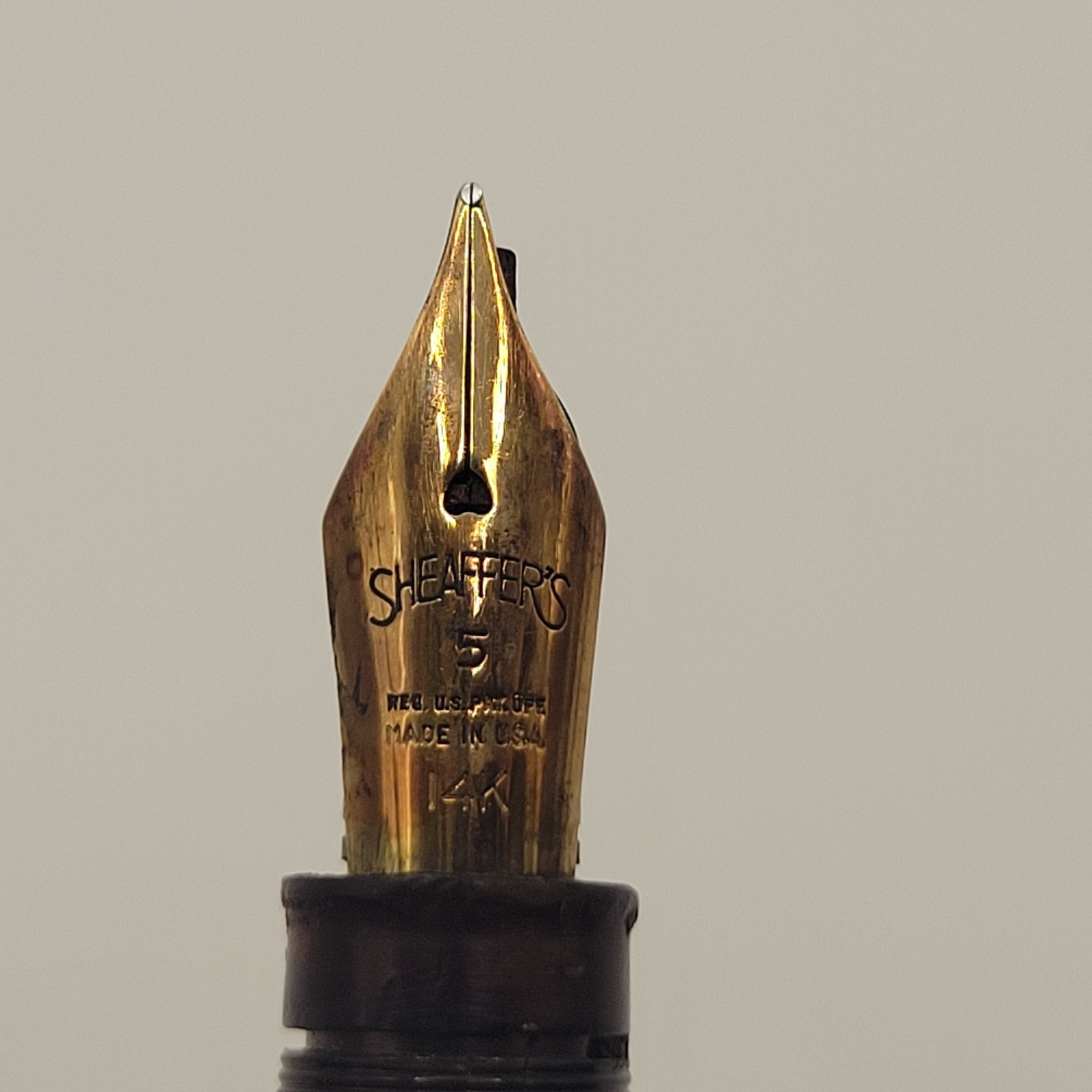 Vintage W.A. Sheaffer Vacuum-Fil Fountain Pen – 14K Gold Black With Chrom Trim