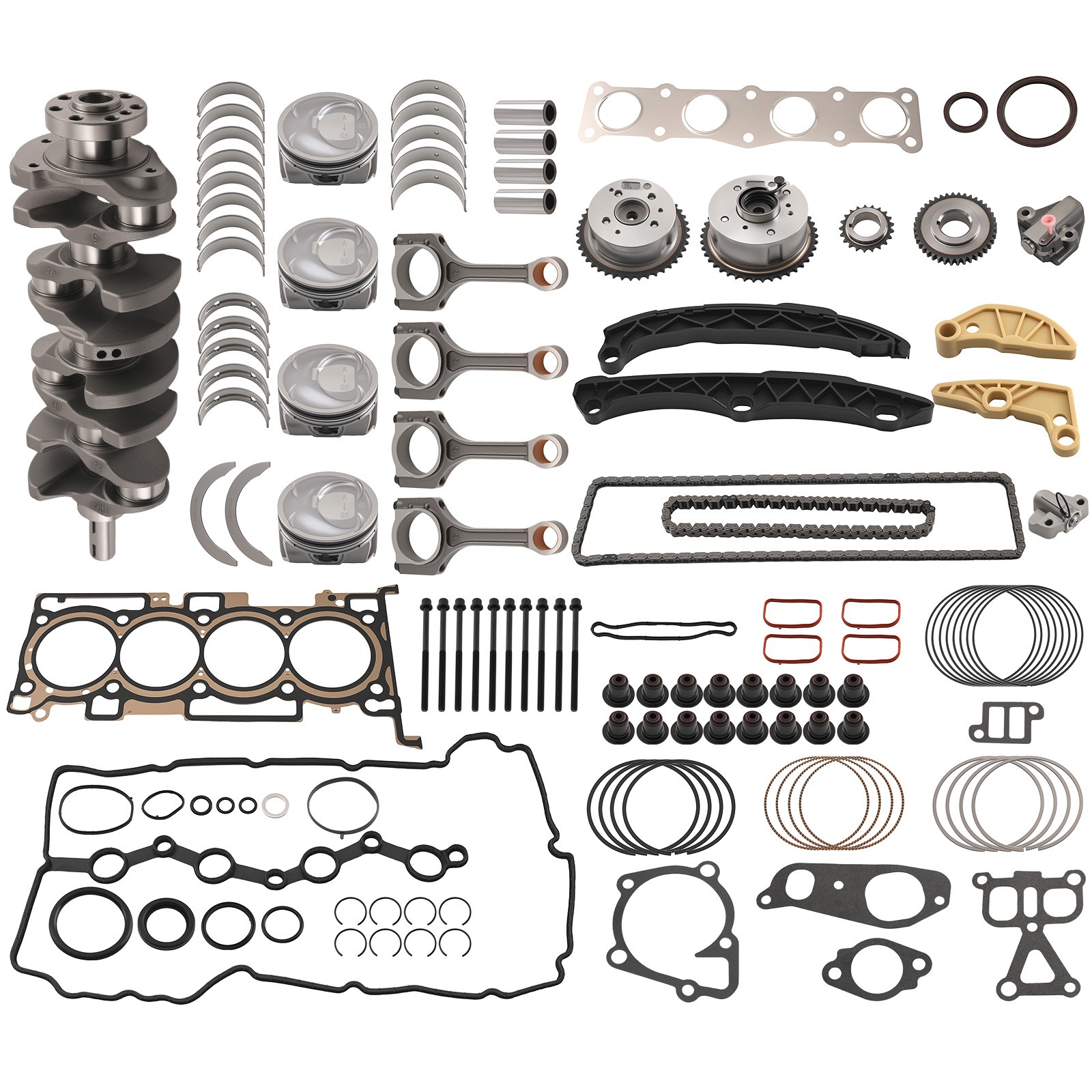 G4KJ Engine Rebuild Overhaul Kit - Crankshaft Rod Timing For Hyundai Kia 2.4L