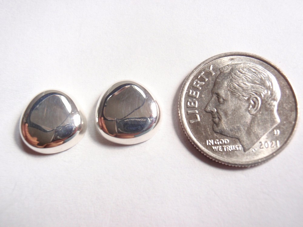 Triad 925 Sterling Silver Stud Earrings with Soft Corners