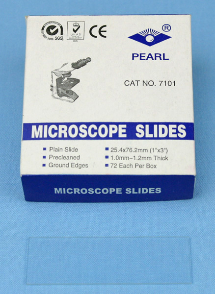 72 PLAIN MICROSCOPE SLIDES w/ GROUND EDGES