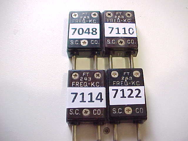MODIFIED FOR QRP 40 METER CW 4 PACK IN FT-243 HOLDERS