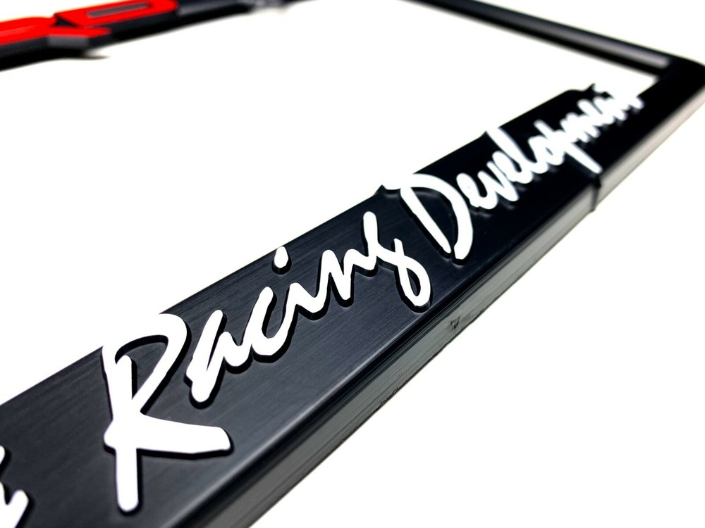 TRD Toyota Racing Development License Plate Frames, 3-D Raised Letter Frames