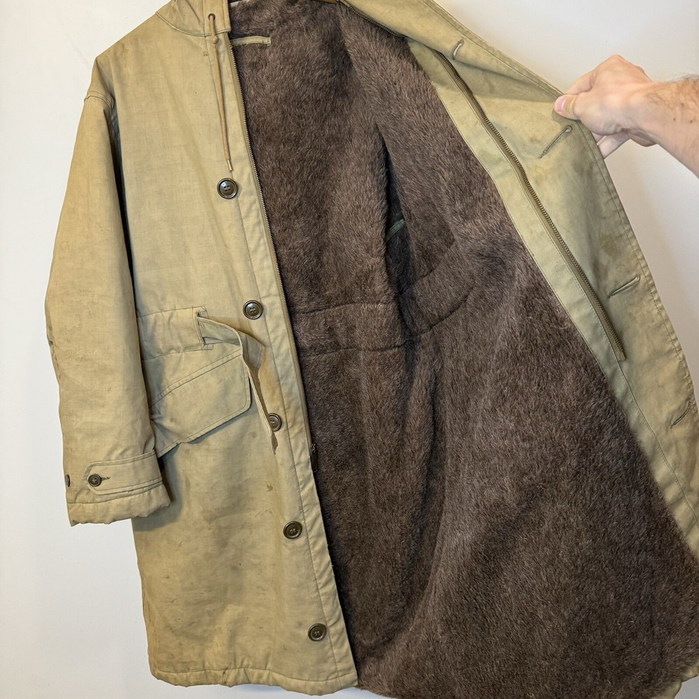 Vintage WWII US Navy Torpedo Alpaca Deck Jacket See description Stenciled