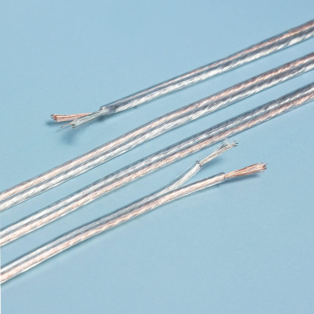 XMSJSIY RCA Speaker Wire Pigtail Bare Cable - 2 meter, transparent \ orange