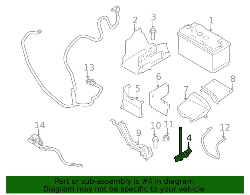 Genuine Volvo Battery Hold Down 30659643