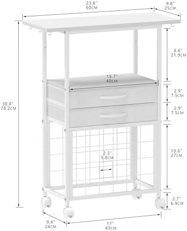 Craft Machine Storage Cart with 24 Roll Holders